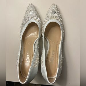 J. Renee White Lace Heels - Size 7